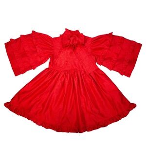 Chic Red Midi Dress for Women